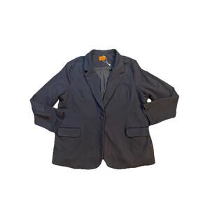 Mary Crafts Women’s Blazer Size 22 Black Single Button Stretch Lined Jacket